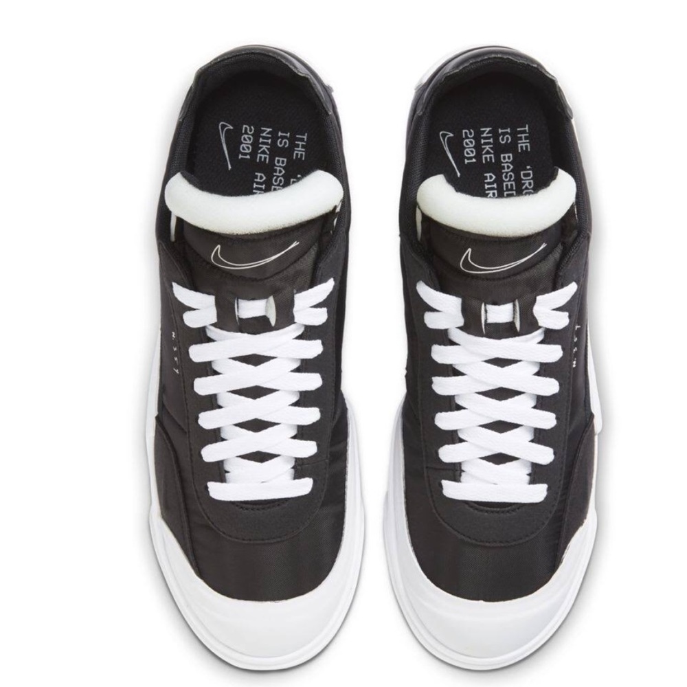NWT Nike Drop Type LX Unfinished Black White N354 New Mens Shoe - Picture 2 of 9